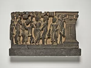 3rd Century Collection: The Birth and the First Seven Steps of the Buddha, Kushan period, about 2nd / 3rd century