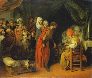 Elderly Prints: The Birth and Naming of St John the Baptist, c1660-1669. Creator: Barent Fabritius
