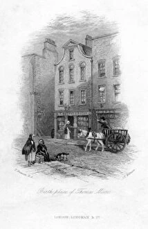 Images Dated 9th May 2007: The Birth Place of Thomas Moore, Dublin, c19th century.Artist: James Tibbitts Willmore