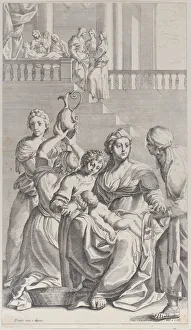 Birth of Saint Benedict, 1687-1717. Creator: Giacomo-Maria Giovannini Birth of Saint Benedict, 1687-1717. Creator: Giacomo-Maria Giovannini