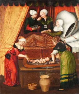 Mother And Child Collection: The Birth of Saint John the Baptist, 1518