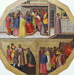Birth Salver Prints: The birth tray: The Story of a False Prophet, ca 1340. Creator: Anonymous