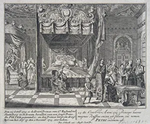 Schenk Prints: The Birth of Tsarevich Pyotr Alexeyevich