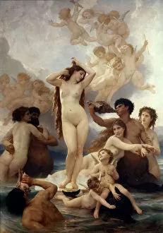 Aphrodite Gallery: The Birth of Venus. Artist: Bouguereau, William-Adolphe (1825-1905)
