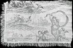 Charles Natoire Collection: Birth of Venus (Furnishing Fabric), England, 1800 / 05. Creator: Unknown