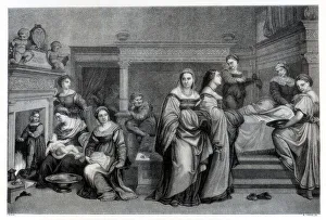 Midwife Prints: Birth of the Virgin, 1514 (1870). Artist: E Thomas