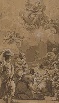 Anne St Prints: Birth of the Virgin, 18th century. Creator: Francesco Fontebasso