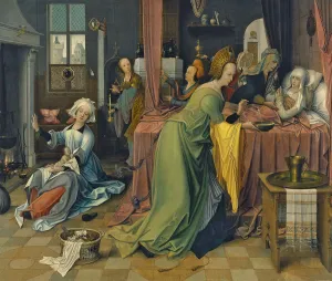 Birth Of The Virgin Gallery: The Birth of the Virgin. Artist: De Beer, Jan (ca 1475-1528)