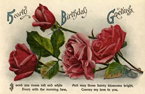 Images Dated 12th January 2009: Birthday card, c1900-1929(?)