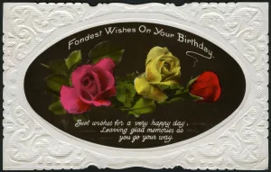 Images Dated 12th January 2009: Birthday card, c1900-1939(?)