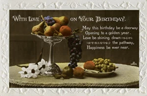 Images Dated 12th January 2009: Birthday card, c1931