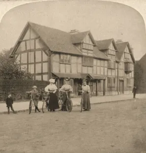 Bike Prints: The Birthplace of Shakespeare, Stratford on Avon, England, 1896. Creator: Works
