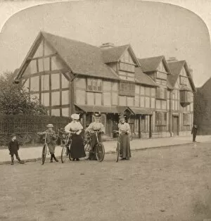 Bicycles Collection: The Birthplace of Shakespeare, Stratford on Avon, England, 1896. Creator: Works