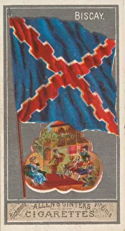 Metropolitan Prints: Biscay, from the City Flags series (N6) for Allen & Ginter Cigarettes Brands, 1887