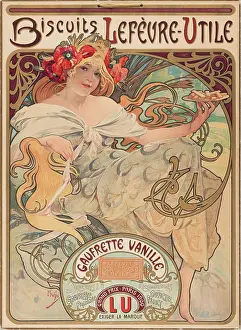Biscuits Lefevre-Utile, c1900. Creator: Mucha, Alfons Marie (1860-1939)