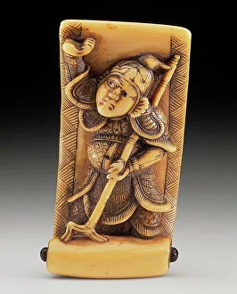 Divine Prints: Bishamonten in Scroll, 18th century. Creator: Juhosai Tsunemasa
