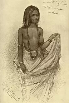 North Africa Collection: Bishari girl, Aswan, Egypt, 1898. Creator: Christian Wilhelm Allers