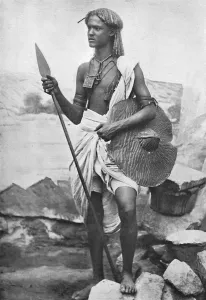 Ethnicity Prints: A Bishari Hamite, Nubian Desert, between the Nile and the Red Sea, 1912. Artist: JP Sebach
