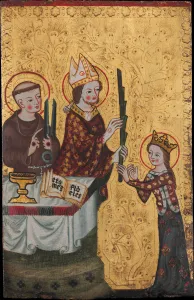 The Bishop of Assisi Giving a Palm to Saint Clare, ca. 1360. Creator: Unknown