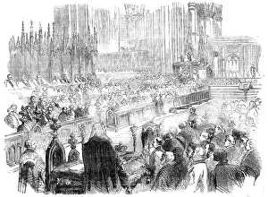 Church Service Prints: The Bishop of Bath and Wells (Lord Auckland) preaching the Thanks-Giving Sermon