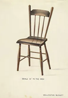 Bishop Hill Prints: Bishop Hill: Chair, c. 1936. Creator: Wellington Blewett