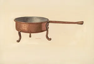 Bisby Finley Prints: Bishop Hill: Copper Skillet, c. 1938. Creator: Bisby Finley