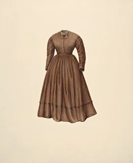 Langden Brown Prints: Bishop Hill: Dress, c. 1938. Creator: H. Langden Brown