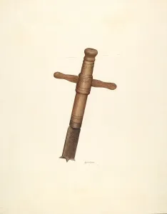 Auger Prints: Bishop Hill: Old Colony Auger, c. 1938. Creator: H. Langden Brown