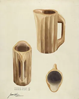 Bishop Hill Prints: Bishop Hill: Pitcher, c. 1936. Creator: James Vail