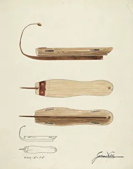 Skate Prints: Bishop Hill: Skate, 1936. Creator: James Vail