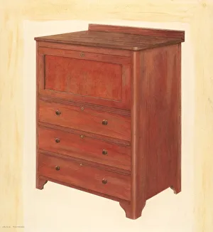 Bishop Hill Square Desk, 1939. Creator: Archie Thompson