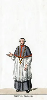 Surplice Prints: Bishop in house dress, costume design for Shakespeares play, Henry VIII, 19th century
