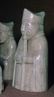 Norse Gallery: A Bishop - The Lewis Chessmen, (Norwegian?), c1150-c1200