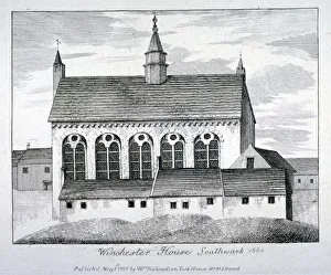The Bishop of Winchesters palace, Winchester House, Southwark, London, 1801. Artist