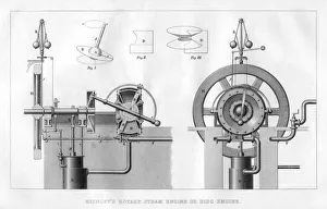 Images Dated 9th April 2009: Bishopps rotary steam engine or disc engine, 1866