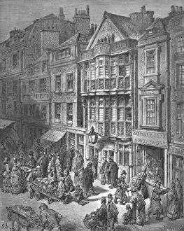 Hand Cart Gallery: Bishopsgate Street, 1872. Creator: Gustave Doré