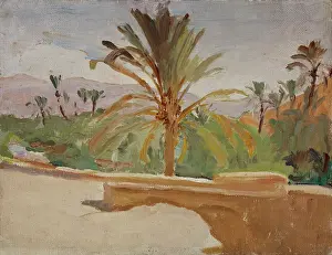 1909 Prints: Biskra (Oasis with Palm Trees), 1909. Creator: Jan Ciaglinski
