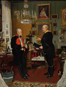Chancellor Prints: Bismarck and Emperor William I, 1877. Creator: Siemenroth, Konrad (1854-1915)