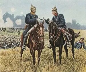 Bismarck Collection: Bismarck and Moltke at Koniggratz, 3 July 1866, (1936). Creator: Unknown