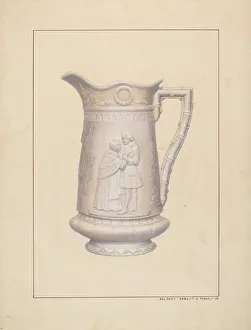 Water Pitcher Prints: Bisque Water Pitcher, c. 1938. Creator: Ernest A Towers Jr