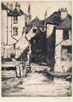 Chimneys Prints: A Bit Of Portsmouth, 1928. Creator: Martin Hardie