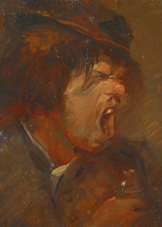 Screaming Prints: Bitter Medicine, about 1892. Creator: Wilhelm Busch