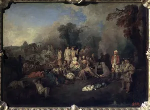 Campfire Gallery: Bivouac, c1710. Artist: Jean-Antoine Watteau