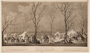 Bivouac Collection: Bivouac of the Cossacks at the Avenue des Champs-Elysees in Paris on March 1814, 1814
