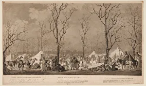 Bivouac Prints: Bivouac of the Cossacks at the Avenue des Champs-Elysees in Paris on March 1814, 1814