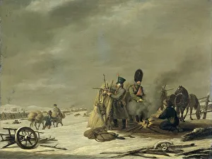 Camping Prints: Bivouac at Molodechno, 3-4 December 1812: an episode from Napoleon's Retreat from Russia