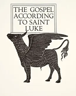 Disciple Gallery: The Black Calf of St. Luke (wood engraving)