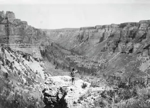 Apsaroke Prints: Black Cañon, c1905. Creator: Edward Sheriff Curtis