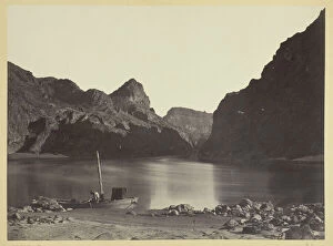 Canon Collection: Black Canon, Colorado River, from Camp 8, Looking Above, 1871. Creator: Tim O'Sullivan