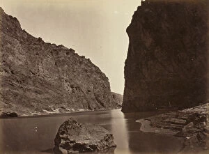 Colorado River Gallery: Black Cañon, Colorado River, Looking Below, Near Camp 7, 1871. Creator: Tim O'Sullivan